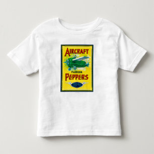 T-shirt Etiqueta da pimenta dos aviões