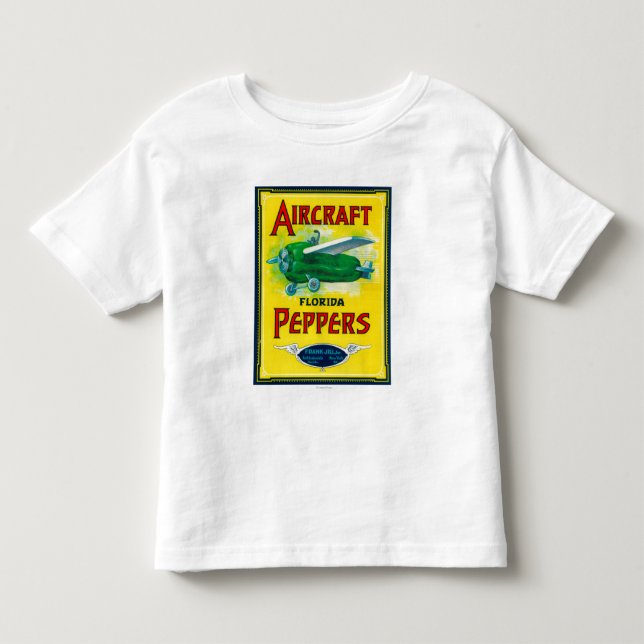 T-shirt Etiqueta da pimenta dos aviões (Frente)