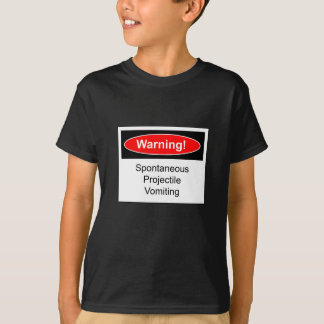 T-shirt Etiqueta de advertência