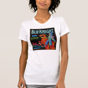 T-shirt Etiqueta de Fruta do Cavaleiro Blu