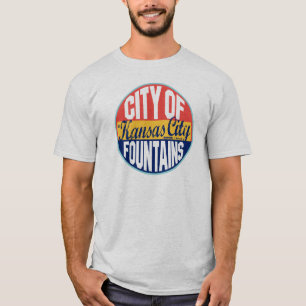 T-shirt Etiqueta do vintage de Kansas City