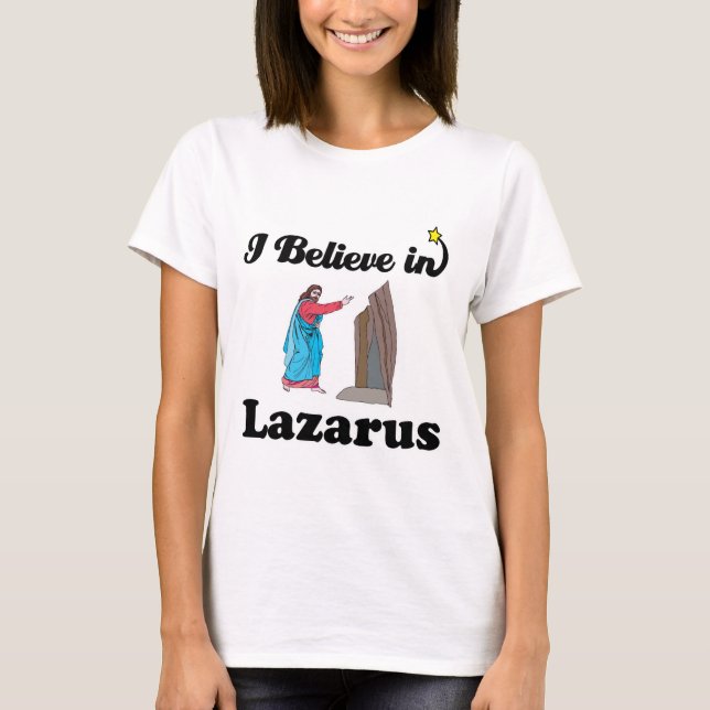 T-shirt eu acredito em Lázaro (Frente)