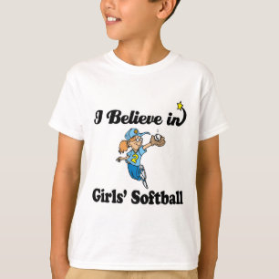 T-shirt eu acredito no softball feminino