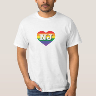 T-shirt Eu adoro a Orgulho gay de Nova Jersey