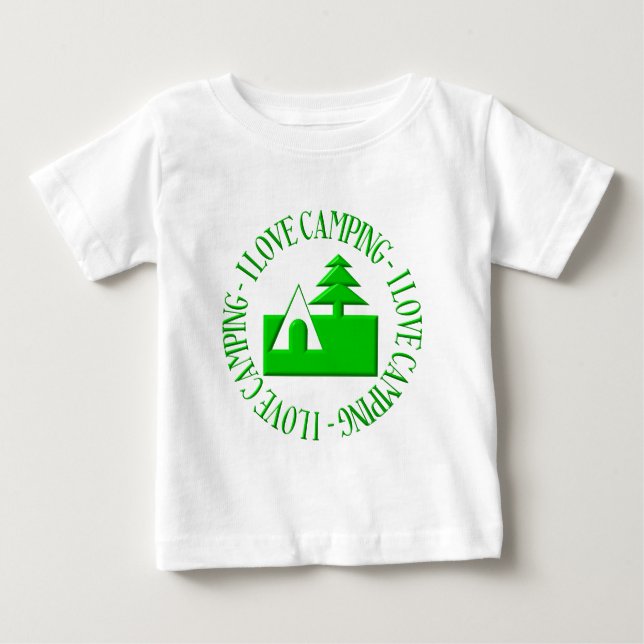T-shirt Eu adoro acampar (Frente)