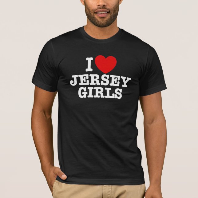 T-shirt Eu Adoro Garotas De Jersey (Frente)