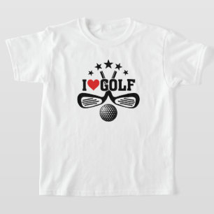 T-shirt Eu adoro Golfe, Golfe Clubs e Golfe Ball