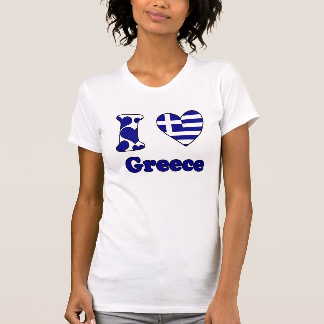 T-shirt Eu adoro Grécia (Frente)