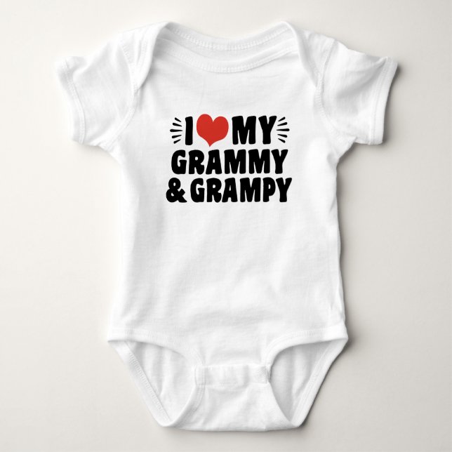 T-shirt Eu Adoro Meu Grammy E Grampy (Frente)