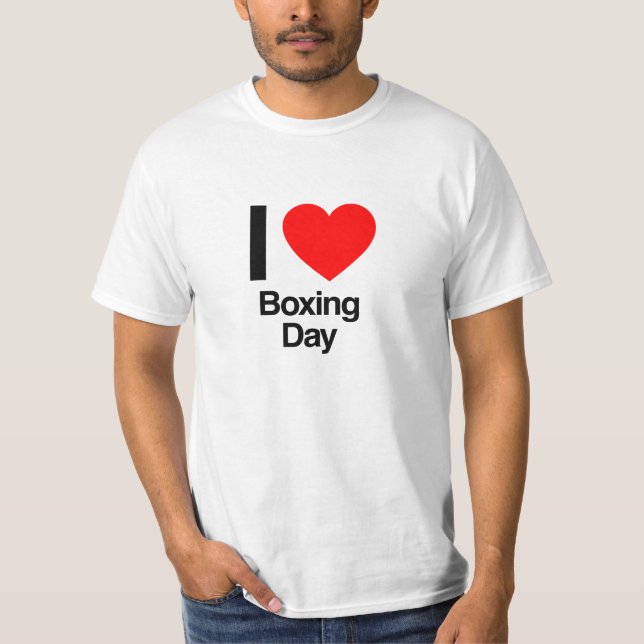 T-shirt eu adoro o dia do boxe (Frente)