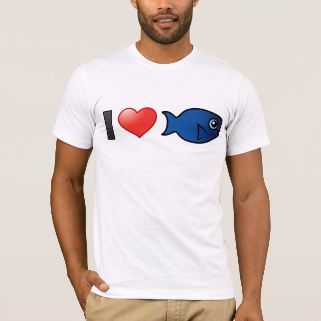 T-shirt Eu Adoro Parrotfish Azul (Frente)