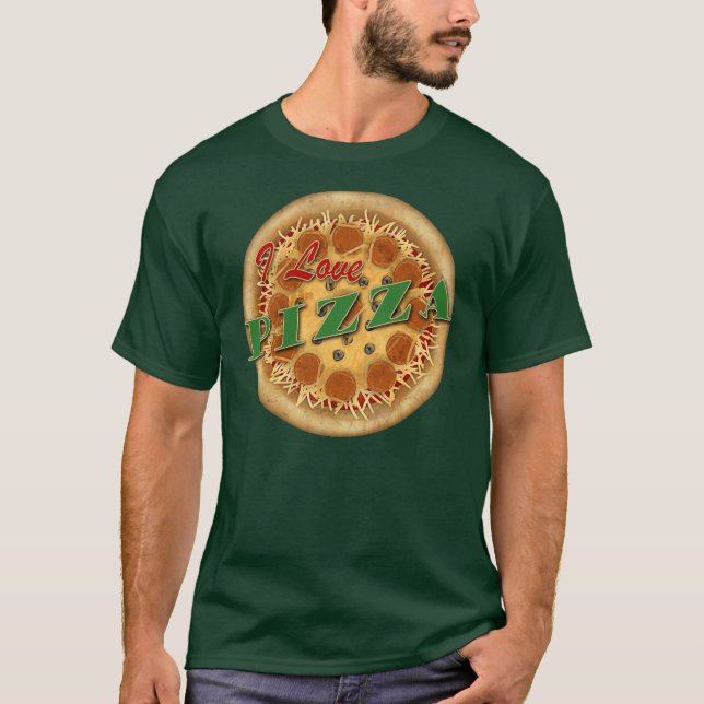 T-shirt Eu Adoro Pizza (Frente)
