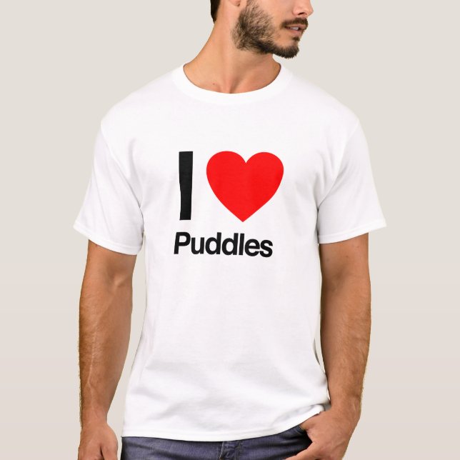 T-shirt eu adoro pudles (Frente)