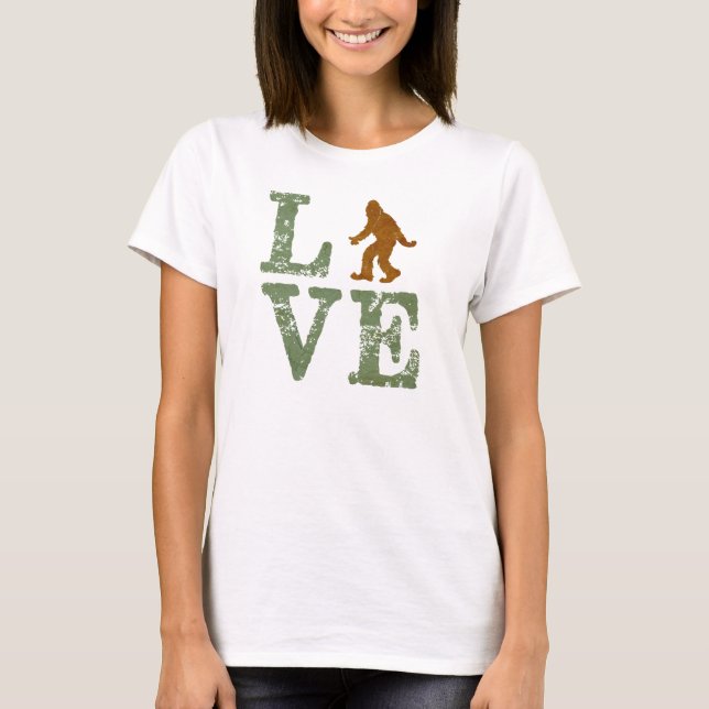 T-shirt Eu Adoro Sasquatch (Frente)
