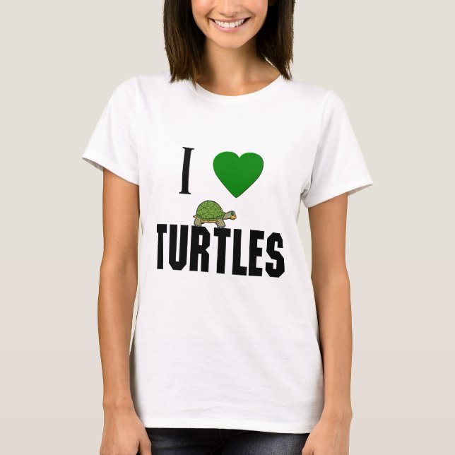 T-shirt Eu Adoro Tartarugas (Frente)