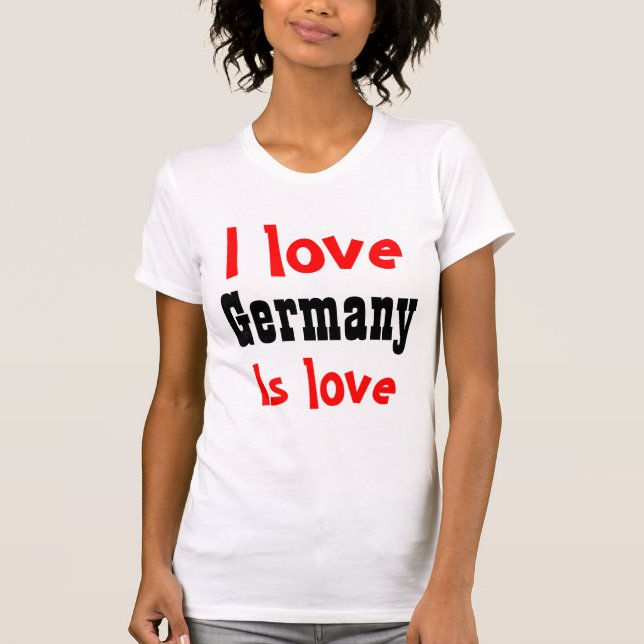 T-shirt Eu amo a Alemanha (Frente)