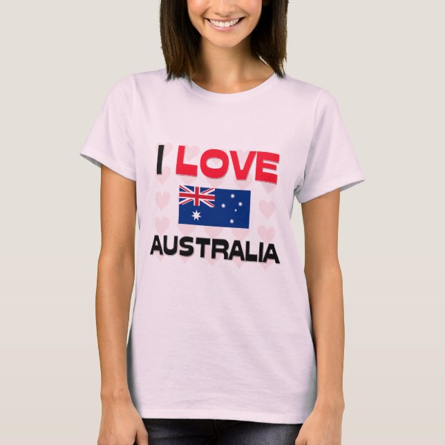 T-shirt Eu amo a Austrália (Frente)