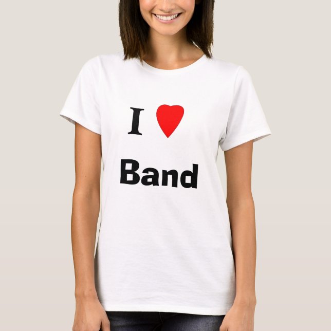 T-shirt eu amo a banda (Frente)
