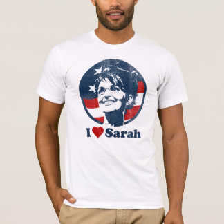 T-shirt Eu amo a bandeira de Sarah