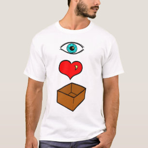 T-shirt Eu amo a caixa