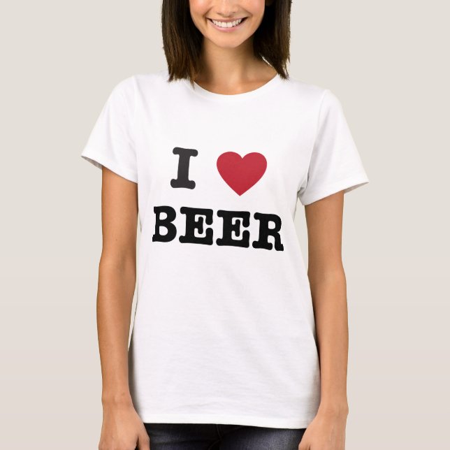 T-shirt eu amo a cerveja (Frente)