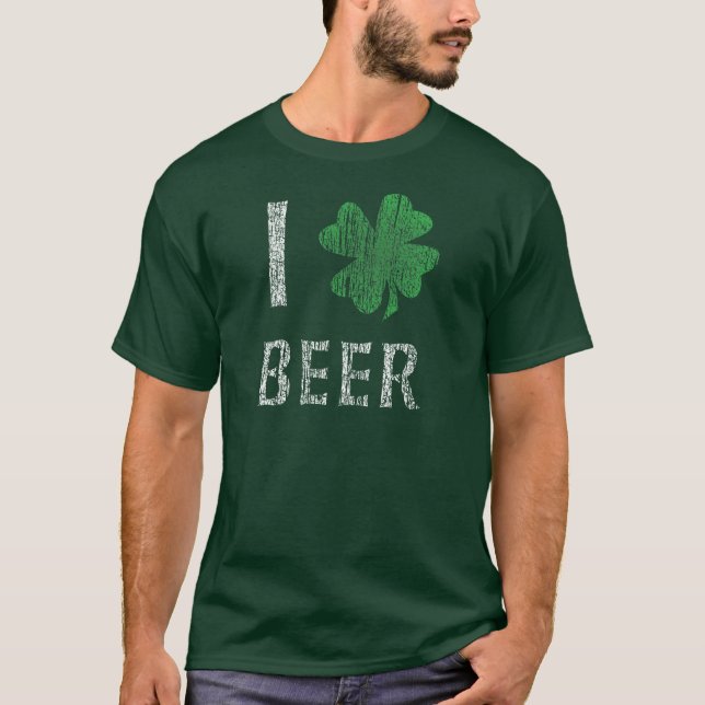 T-shirt Eu amo a cerveja irlandesa (Frente)