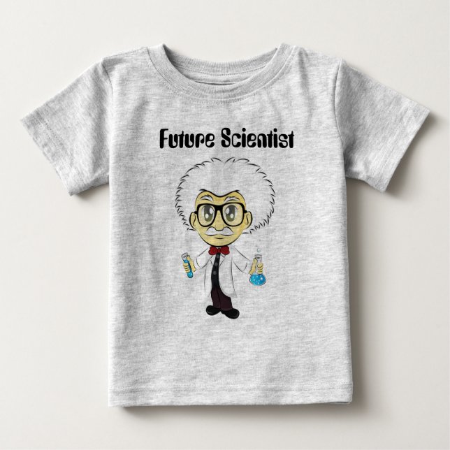 T-shirt Eu amo a ciência com cientista (Frente)