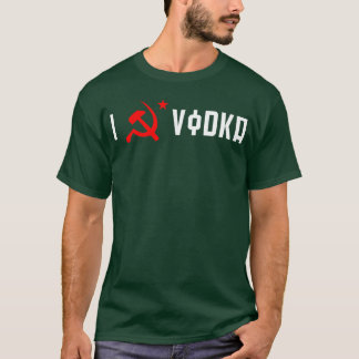 T-shirt EU AMO a cópia PRETA da VODCA