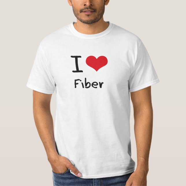 T-shirt Eu amo a fibra (Frente)