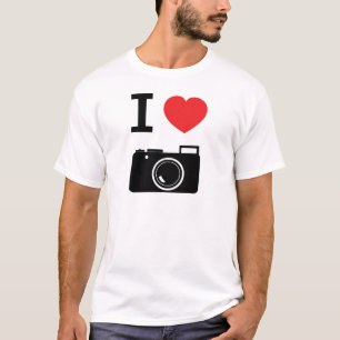 T-shirt Eu amo a fotografia