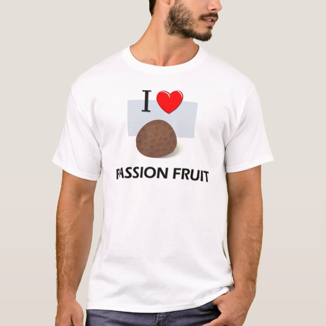 T-shirt Eu amo a fruta de paixão (Frente)