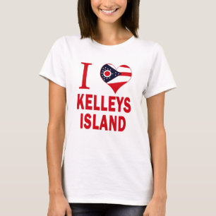 T-shirt Eu amo a ilha de Kelleys, Ohio