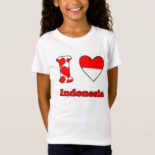 T-shirt Eu amo a Indonésia