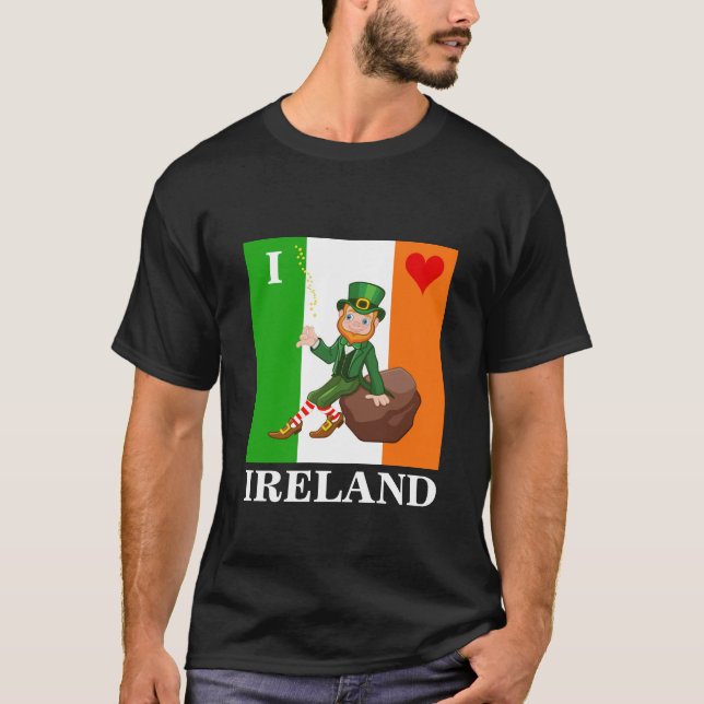 T-shirt Eu amo a Irlanda (Frente)