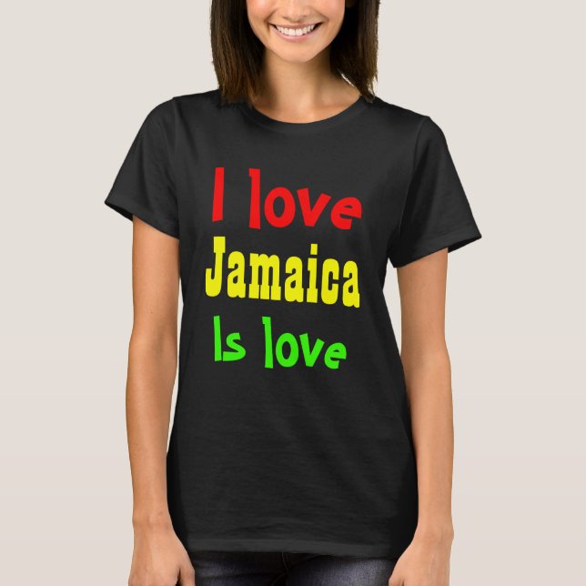T-shirt Eu amo a Jamaica (Frente)