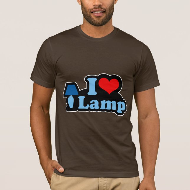 T-shirt Eu amo a lâmpada (Frente)