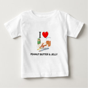 T-shirt Eu amo a manteiga & a geléia de amendoim