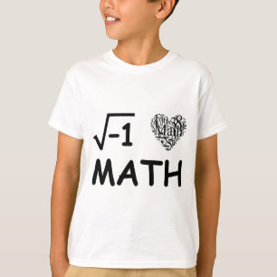 T-shirt Eu amo a matemática