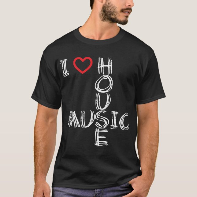 T-shirt Eu amo a música 4 da casa (Frente)