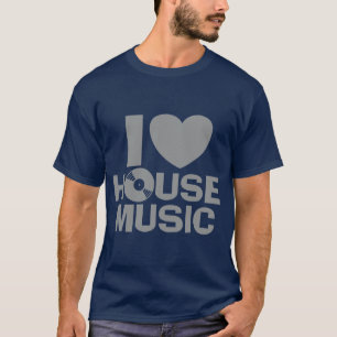 T-shirt Eu amo a música da casa