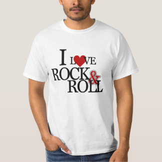 T-shirt Eu amo a rocha & rolo