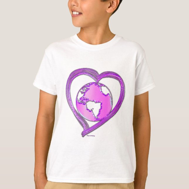 T-shirt EU AMO A TERRA (Rosa) (Frente)