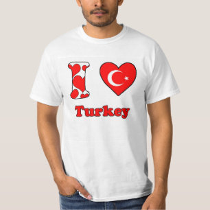 T-shirt Eu amo a Turquia