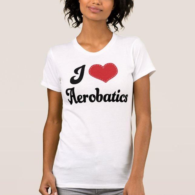 T-shirt Eu amo acrobacias (do coração) (Frente)