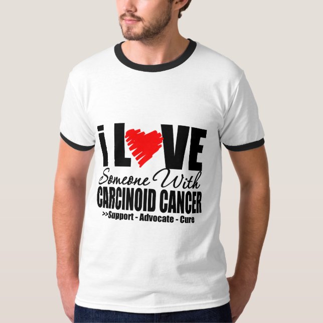 T-shirt EU AMO alguém com os presentes CARCINOID do CANCER (Frente)