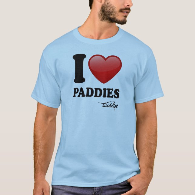 T-shirt Eu amo almofadas (Frente)