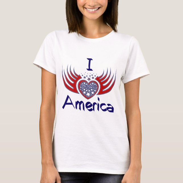 T-shirt Eu amo América (Frente)