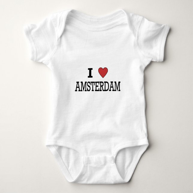 T-shirt Eu amo Amsterdão (Frente)