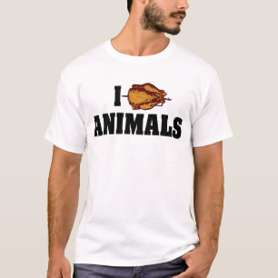T-shirt Eu Amo Animais de Coração - Amantes de Churrasco