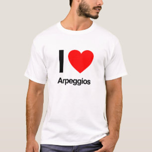 T-shirt Eu amo arpeggios